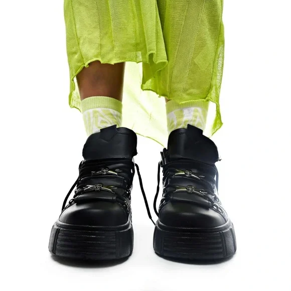 KOI Rimo Core Chunky Black Trainers Goth Rock Sz 9 NIB - Picture 9 of 13